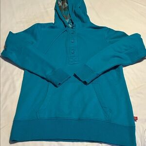 Dickies Teal and Brown Plaid Hoodie